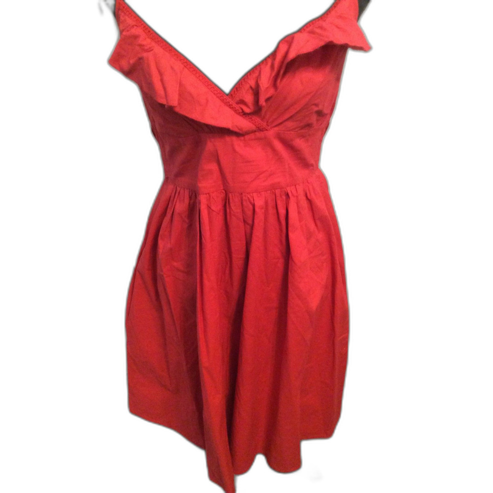 New NWT Red Summer Dress Cotton Fire Los Angeles Size Medium M